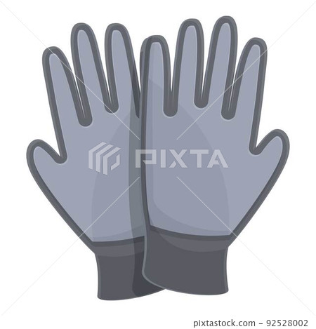Textile sport gloves icon cartoon vector. Safety protection. Hand pair Textile sport gloves icon cartoon vector. Safety protection. Hand pair 92528002