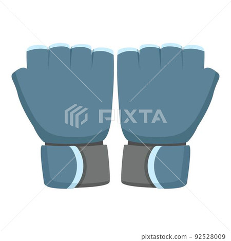 Sport gloves pair icon cartoon vector. Safety protection. Leather pair 92528009