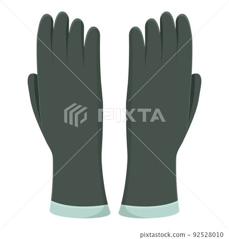Rubber gloves icon cartoon vector. Safety design. Pair box 92528010