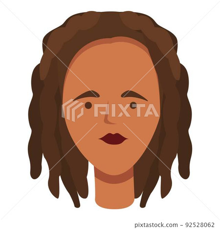 Cute dreadlocks icon cartoon vector. African hair. Afro face Cute dreadlocks icon cartoon vector. African hair. Afro face 92528062