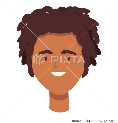 Fashion african hair icon cartoon vector. Rasta man. Wig style Fashion african hair icon cartoon vector. Rasta man. Wig style 92528068
