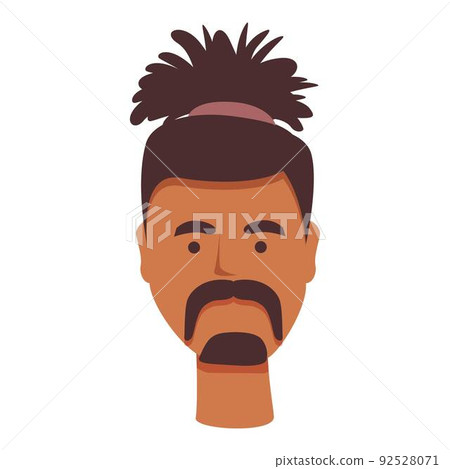 Facial hairstyle icon cartoon vector. African hair. Afro avatar Facial hairstyle icon cartoon vector. African hair. Afro avatar 92528071