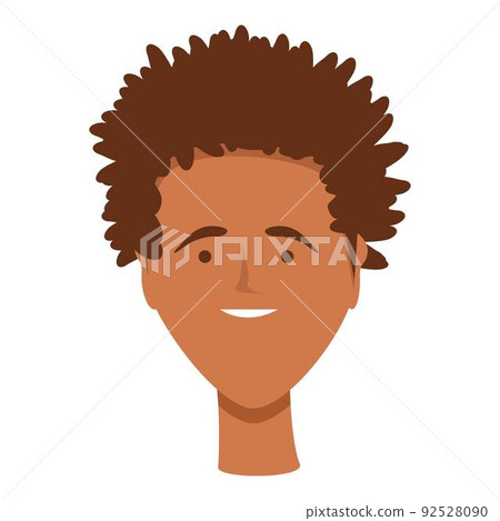 Short dreadlocks icon cartoon vector. Afro style. Wig style Short dreadlocks icon cartoon vector. Afro style. Wig style 92528090