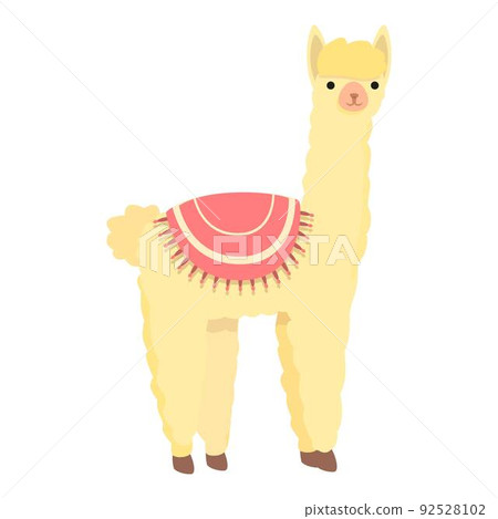 Sweet lama icon cartoon vector. Cute animal. Sticker clipart Sweet lama icon cartoon vector. Cute animal. Sticker clipart 92528102
