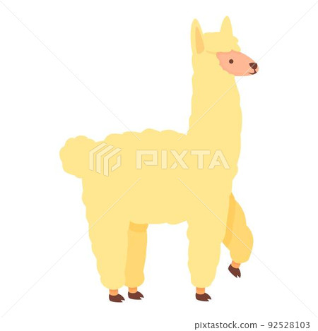 Chill lama icon cartoon vector. Cute animal. Baby print 92528103