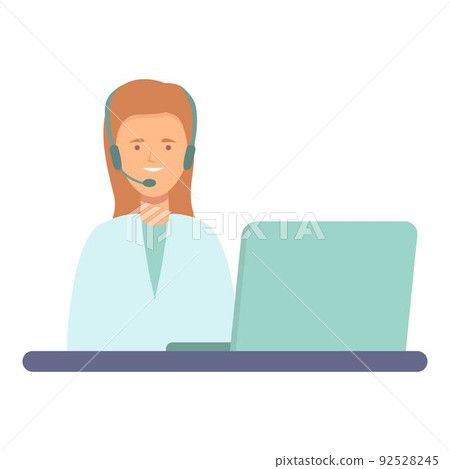Online medical help icon cartoon vector. Health care. Medicine advice Online medical help icon cartoon vector. Health care. Medicine advice 92528245