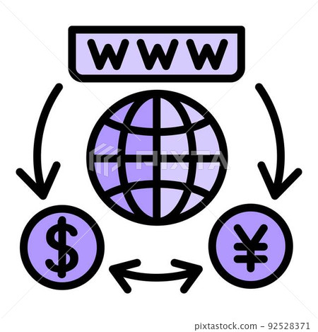 Online transfer icon outline vector. Money phone. Bank payment Online transfer icon outline vector. Money phone. Bank payment 92528371