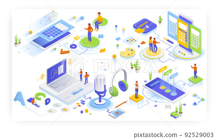 Calculators and math apps mobile ui design, equation solver in steps, interactive price calculator, vector illustration. 92529003