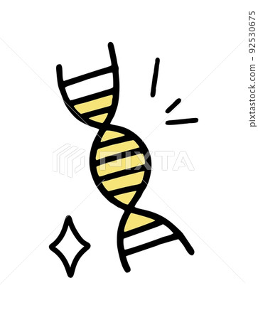 DNA diagram of the clipart doodle. Vector illustration in line style. 92530675