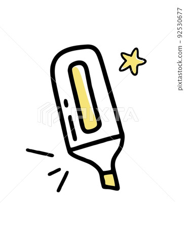 The clipart doodle marker. Vector illustration in line style. The clipart doodle marker. Vector illustration in line style. 92530677
