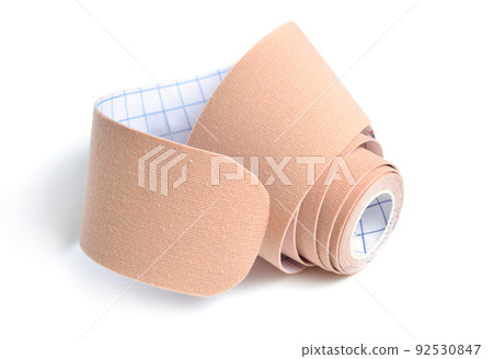 Muscle Kinesio tape isolted on white background Muscle Kinesio tape isolted on white background 92530847