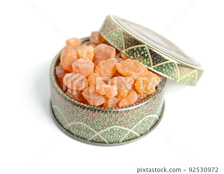Frankincense, also known as olibanum, is an aromatic resin. Isolated on white background 92530972