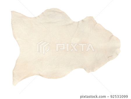 White sheep suede leather isolated on white background. White sheep suede leather isolated on white background. 92531099