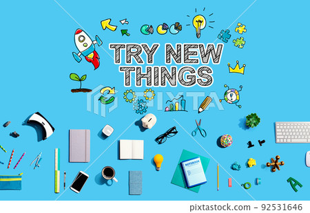 Try New Things with electronic gadgets and office supplies 92531646