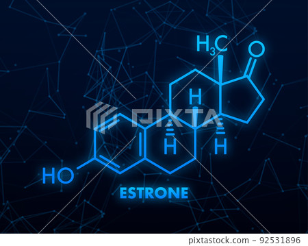 Estrone formula. Estrogens vector chemical formulas. Vector illustration Estrone formula. Estrogens vector chemical formulas. Vector illustration 92531896