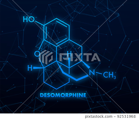 Desomorphine chemical formula. Desomorphine chemical molecular structure 92531968