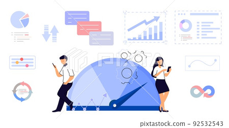 Benchmarking concept Business compare tool for improvement Performance Benchmarking concept Business compare tool for improvement Performance 92532543