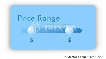 Price range filter for your ui ux design concept 92532548