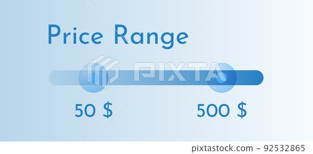 Price range filter for your ui ux design concept 92532865