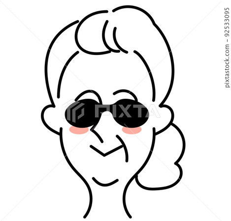 戴墨鏡的老年白人婦女 戴墨鏡的老年白人婦女 92533095