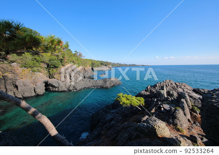 fang-duck, coast, beach, cliff, cliff, rock, lava, sea, 92533264