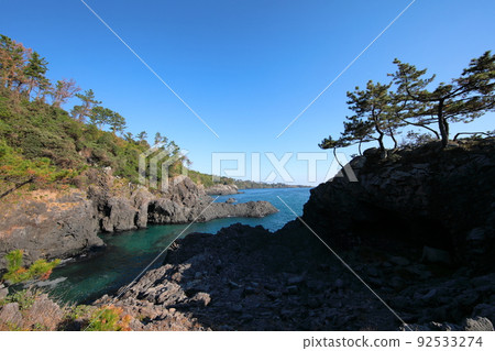fang-duck, coast, beach, cliff, cliff, rock, lava, sea, 92533274