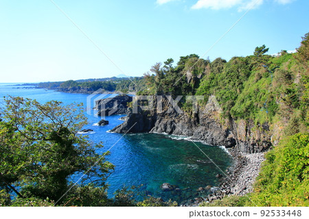 fangfish, coast, beach, Jeju, Seogwipo, coast, cliff, cliff, lava, rock, sea, pine, fangfish, coast, beach, Jeju, Seogwipo, coast, cliff, cliff, lava, rock, sea, pine, 92533448