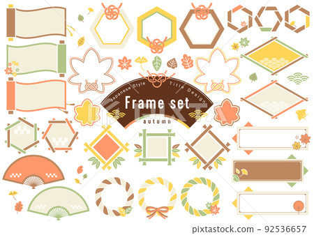 Autumn Japanese style frame set Autumn Japanese style frame set 92536657