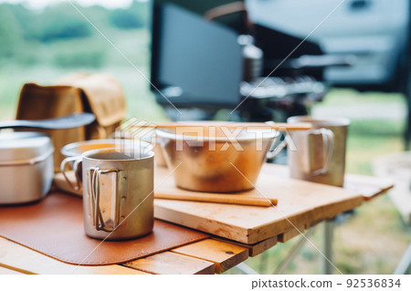 Camping rice and tableware at the campsite Stainless steel (outdoor) 92536834