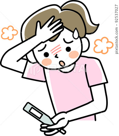 發燒的年輕女子 發燒的年輕女子 92537027