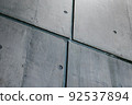 Gray concrete wall, abstract texture photo 92537894