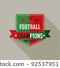 2023 Soccer or Football Champions Badge Vector Illustration. 92537951