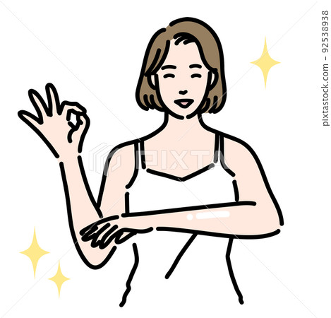 Young woman with beautiful arms 92538938