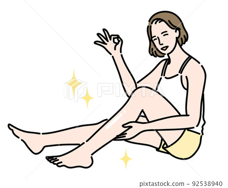 Young woman with beautiful legs Young woman with beautiful legs 92538940