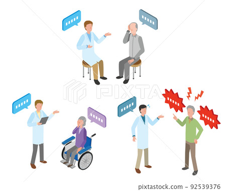 男醫生與患者交流 男醫生與患者交流 92539376