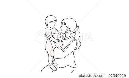孩子們和媽媽們開心地擁抱在一起 92540029