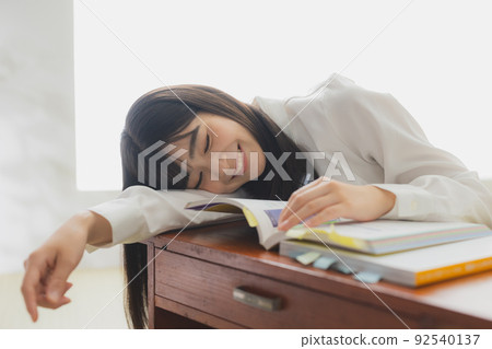 School girl high school studies 92540137