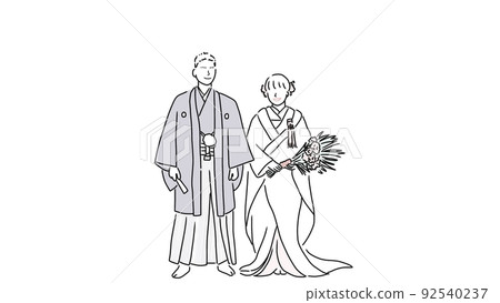 Wedding ceremony in kimono 92540237