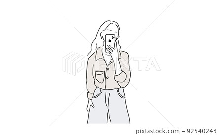 Fashionable woman taking pictures on her mobile phone 92540243