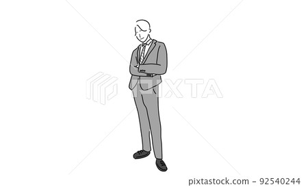 A man wearing a suit and posing coolly 92540244