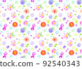 Colorful floral swatch 92540343