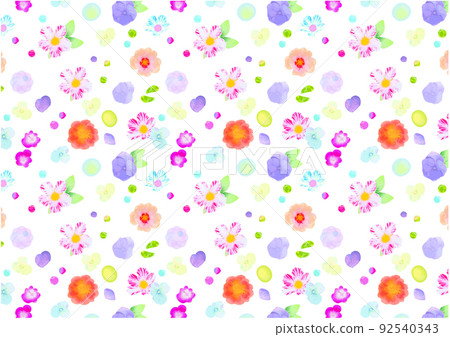 Colorful floral swatch 92540343