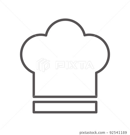 Chef bakery cap icon with line style Chef bakery cap icon with line style 92541189