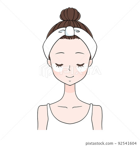護膚眼袋女人做護膚的插畫 92541604