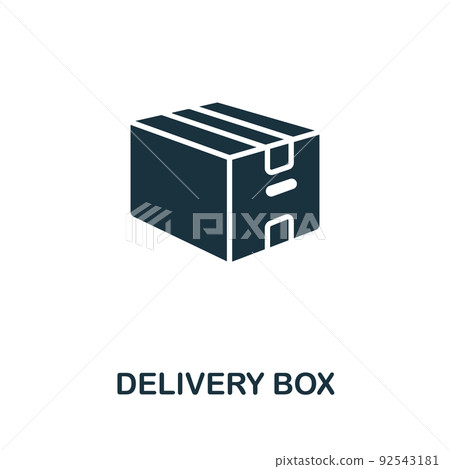 Delivery Box icon. Monochrome simple line Shipping icon for templates, web design and infographics Delivery Box icon. Monochrome simple line Shipping icon for templates, web design and infographics 92543181