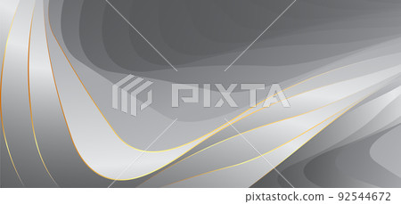 White texture line gold surface. gray abstract pattern. wave nature geometric modern. vector illustration 92544672