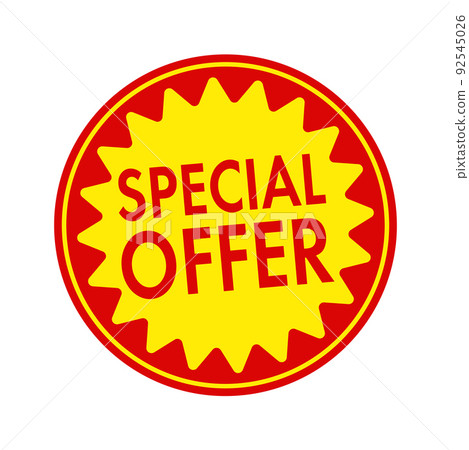 Circular promotional sticker illustrations for supermarkets and grocery stores / Special Offer 92545026