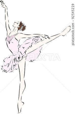 Ballerina dancing ballet - Stock Illustration [92545219] - PIXTA