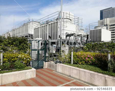 Cooling tower North Gate Building rooftop Umeda Osaka 92546835
