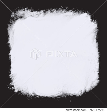 White oil acrylic paint over black background. White art brush paint texture for sale banner and business card. vector illustrator. 92547598